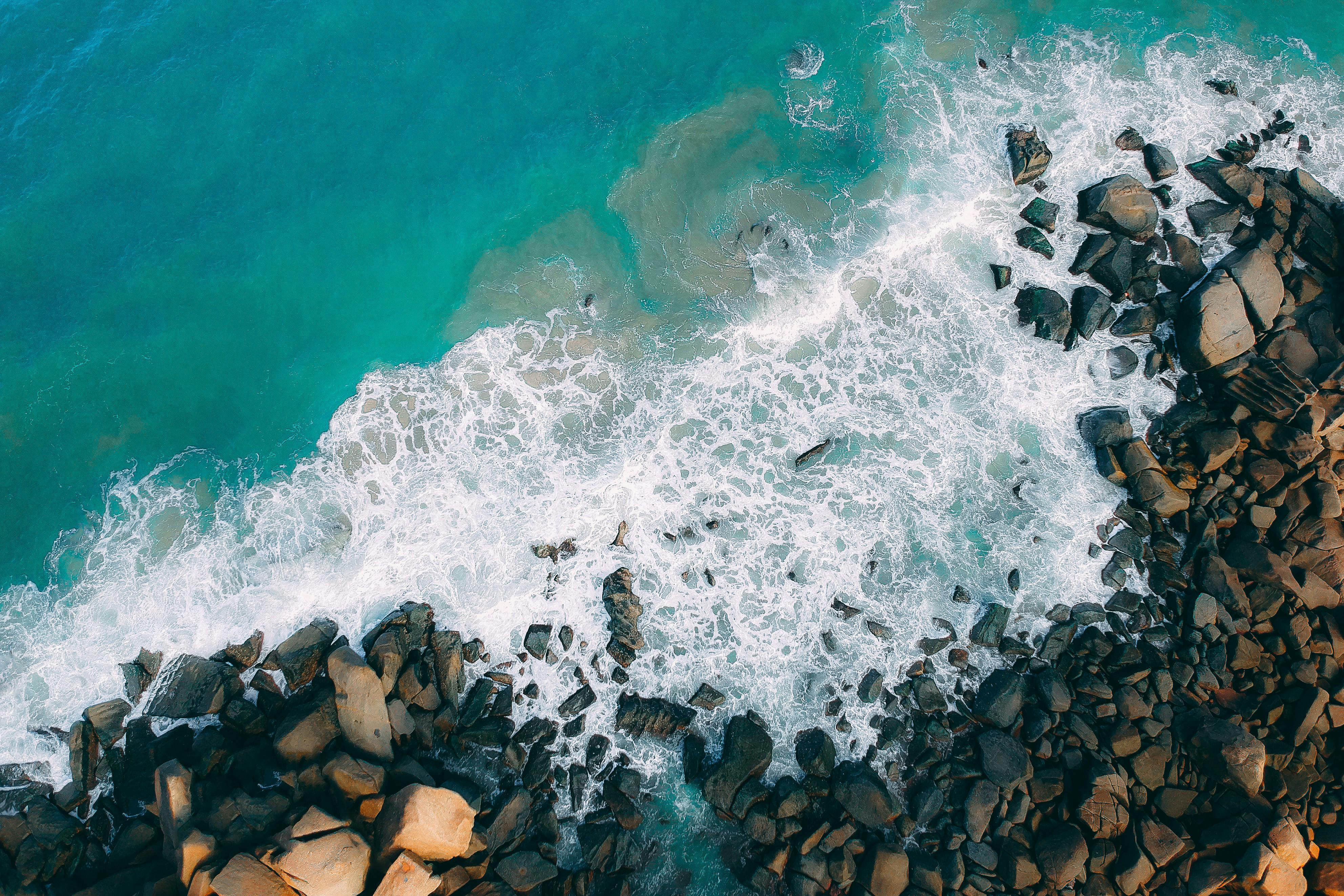 Aerial landscape view of the Bahamas islands